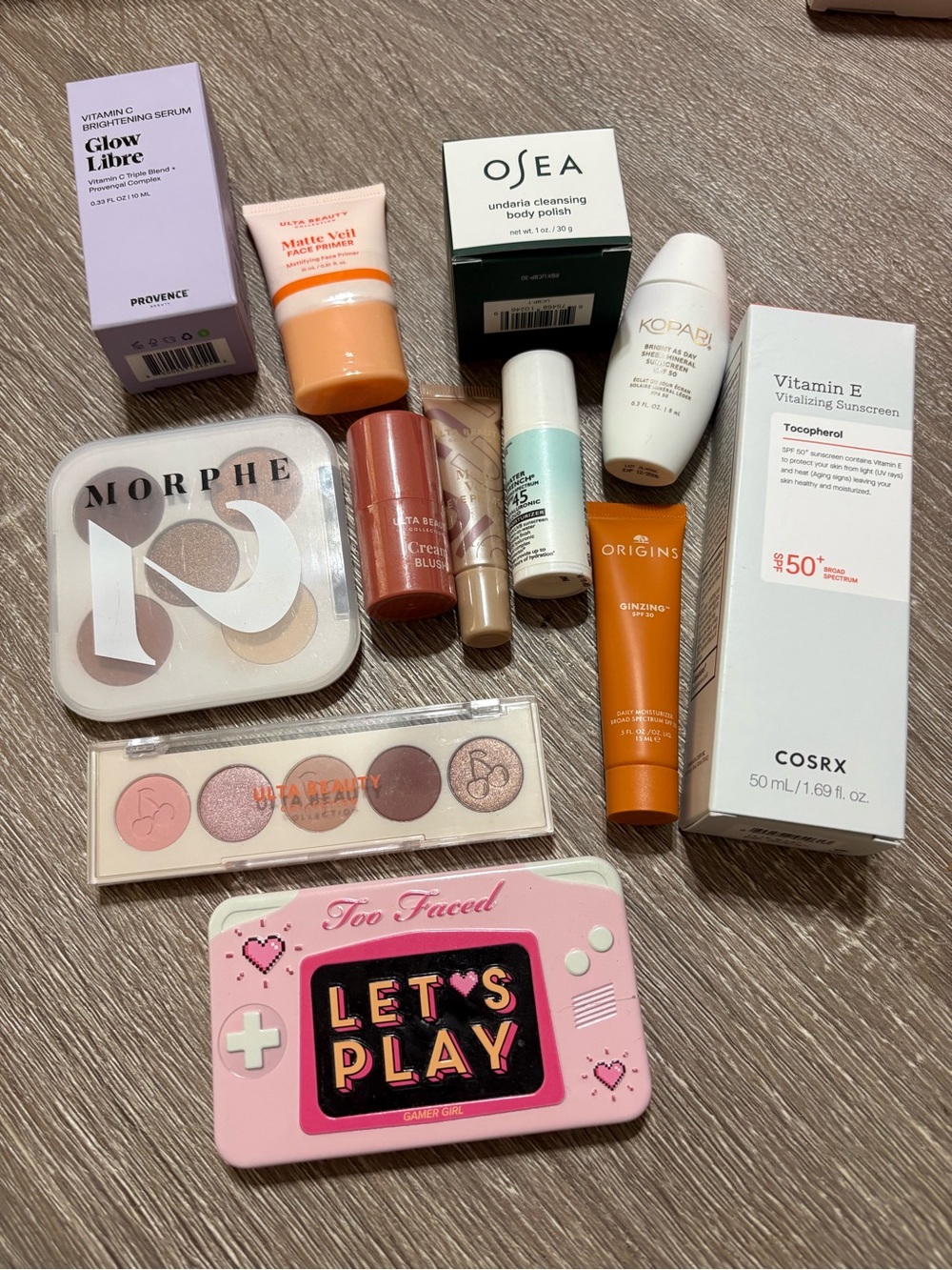 Lot of eyeshadow pallets and skin care  All new. Morphe. Too faced Ulta beauty